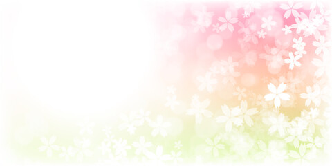 桜　和柄　水彩　背景