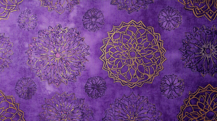 Luxury Purple Moroccan pattern background wallpaper