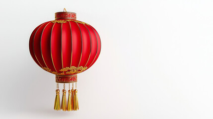 Obraz premium Elegant Red Lantern with Golden Accents: Festive Symbol
