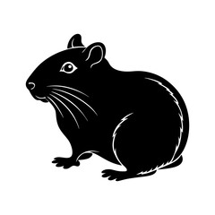 Cute little hamster Silhouette 