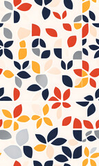 Fototapeta premium Creative Seamless Pattern 2D Doodle Floral Illustrations for wallpaper, card, tile.