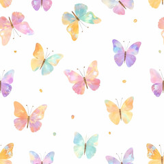 Seamless pattern colorful mini butterfly 