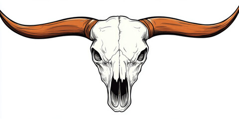 Majestic Bull Skull: Horns and Bone, a Striking Image