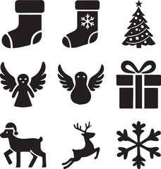 christmas icons set