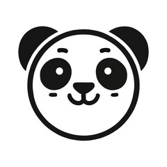 Happy Panda Head Vector