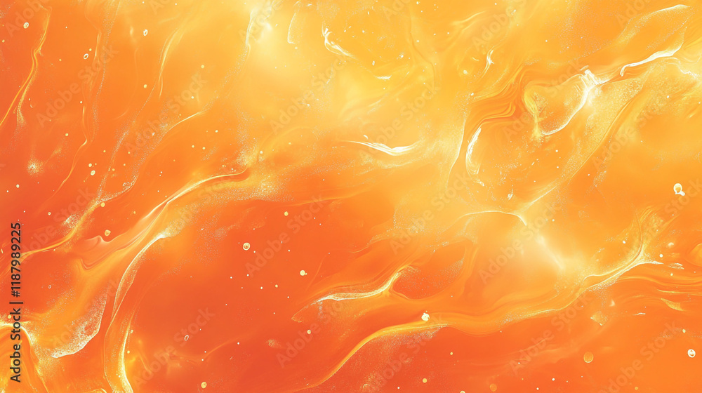 Poster abstract orange and yellow background with swirling patterns and textures created by vibrant hues