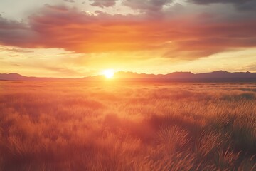 Obraz premium sunset in the mountains