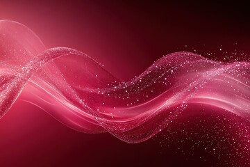 Flowing waves of elegance abstract art burgundy background digital design close-up visual harmony