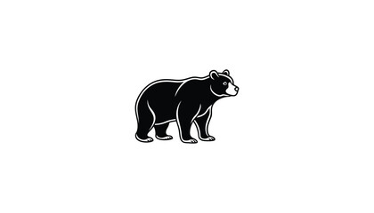 black bear logo, design, art, logo design, minimalist, line art