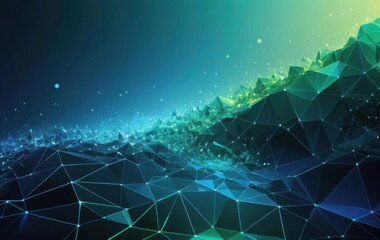 Obraz premium Green background image, light, lighting, gradation, space, digital, texture, banner