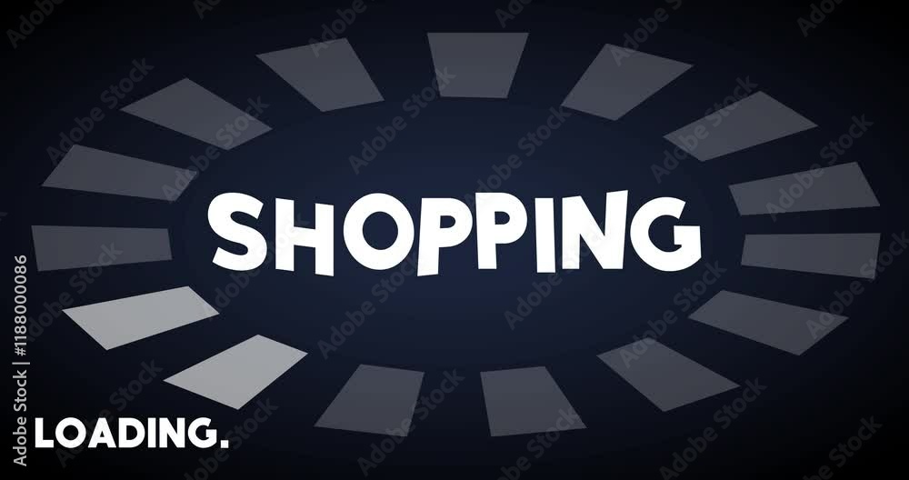 Poster shopping. text with loading, downloading, uploading bar indicator. download, upload on computer scre