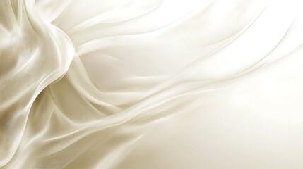 Fototapeta premium Elegant Draped Cream Silk Fabric Texture Background