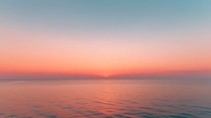 Fototapeta premium Serene Sunset Over Calm Ocean Waters