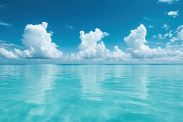 Tranquil ocean serenity tropical paradise photo capture calm waters panoramic view nature's beauty