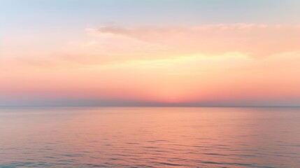 Fototapeta premium Serene Sunset Over Calm Ocean Waters