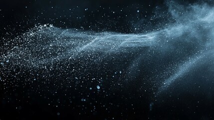 Celestial Dust: A Serene Blue Abstract Wave