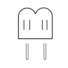 Black And White Ice Cream Cone Outline Drawing 