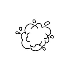 Cartoon doodle bomb explosion
