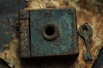 old rusty lock
