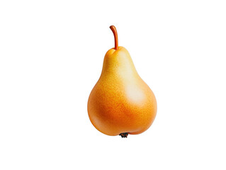 Obraz premium Ripe Pear on White Background: Vibrant Fresh Fruit Photography