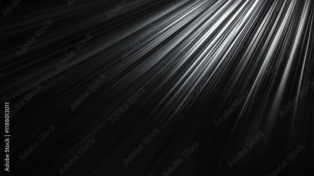 Poster abstract dark grey and white light rays converging dynamic background