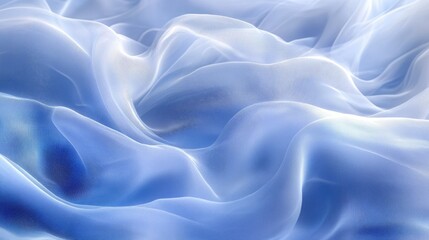 Obraz premium Abstract Blue Fabric Draped Softly In Waves