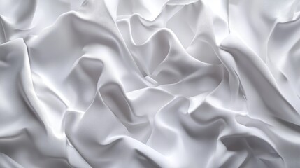 Obraz premium Smoothly draped white fabric with soft folds and gentle textures