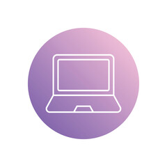 Laptop icon isolated on a white background. Vector illustration.