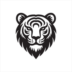 Tiger Head silhouette vector 