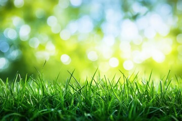 Vibrant green grass nature scene close-up photography lush environment ground-level perspective serenity captured