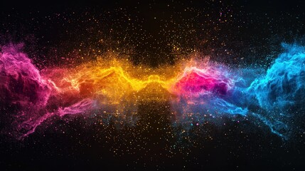Fototapeta premium Cosmic Nebula: A Symphony of Color and Light