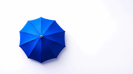 Cobalt Blue Umbrella Against a White Background