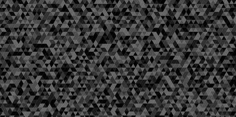 Vector geometric seamless black, gray cube square low polygon texture wallpaper. abstract surface creative diamond pattern corporate. black polygon Mosaic triangle overlap texture background.