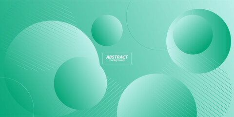 Abstract bright green geometric circle pattern illustration background. 3D look and simple pattern. Cool and luxury design. Vector Eps10