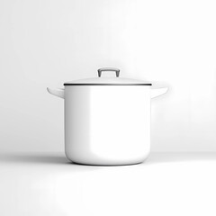 Elegant White Slow Cooker on Pristine White: Simplified Cooking