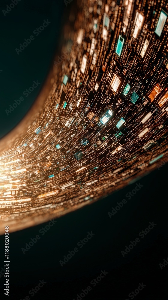 Poster abstract data stream futuristic technology background