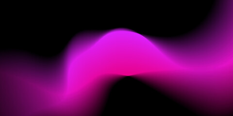 Abstract flowing purple gradient wave on a black background with smooth blending