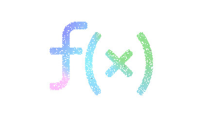 Icon function is made up of LED square shapes. There are bright diodes and there are black dead diodes