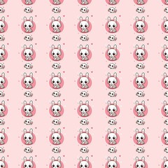 Obraz premium cute rabbit pattern