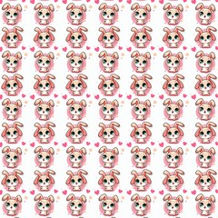 Obraz premium cute rabbit pattern