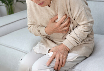 an elderly woman with chest pains