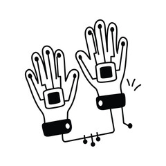 Advanced haptic gloves, ready to use haptic technology vector