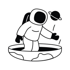 Futuristic representation of virtual space exploration in the metaverse