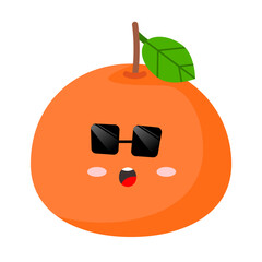 orange mascot character illustration swag expression