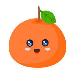 orange mascot character illustration happy bright smile expression