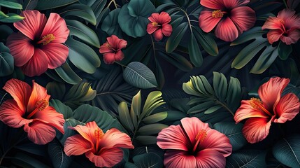 Obraz premium Exploring the Rainforest: A discovery of rare flowers in the rainforest