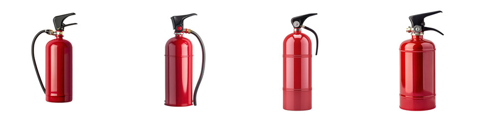Obraz premium Red Fire Extinguisher for Emergency Safety and Protection in Various Environments such as Industrial Household Office or Workplace Settings