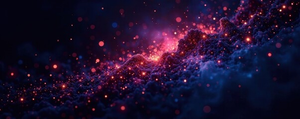 Inky black canvas strewn with glittering starlight , astronomy, milky way