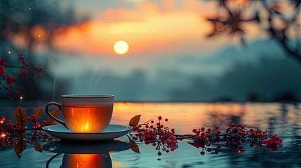 Evening Tea: Relaxing with a fragrant cup of tea