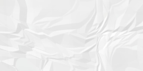 White wrinkly backdrop paper background. panorama craft wrinkly paper texture background, crumpled pattern texture. paper crumpled texture. white fabric crushed textured crumpled.